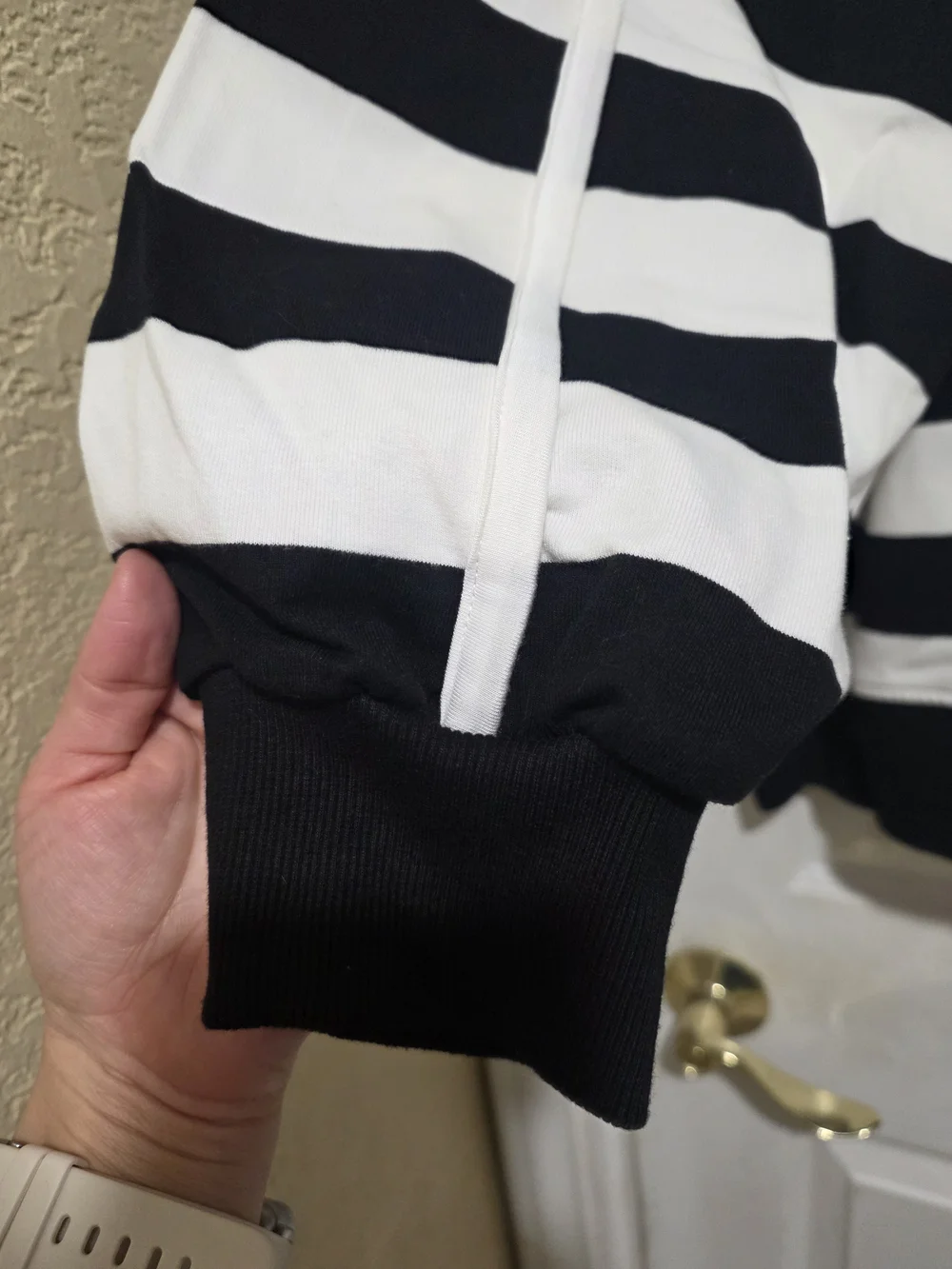 BiBi Black and White Striped Women's Sweater - Picture 4 of 7